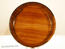 Sailin' On: African mahogany & resin, 13in. diam.