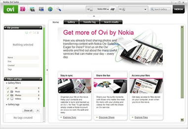 Nokia Ovi Suite 2.0 beta screenshot