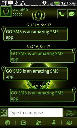 【免費個人化App】GO SMS Pro Alien theme-APP點子