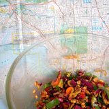 San Diego salad. I think everything but the carrots is locally (and organically) grown. Too many good veggies to list...