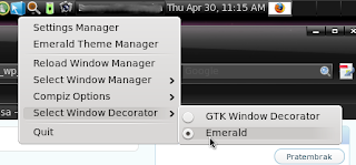 Men-Set Emerald sebagai Window Decorator