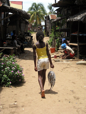 Girl in village in Nosy Komba