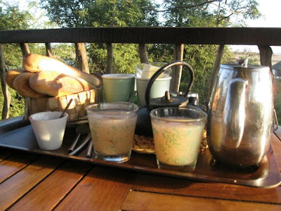 Breakfast at Les Collines de Niassam resort in Senegal