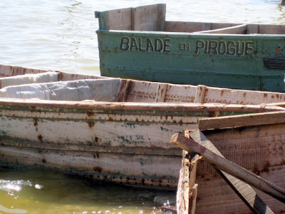 Boats on Lac Rose in Senegal