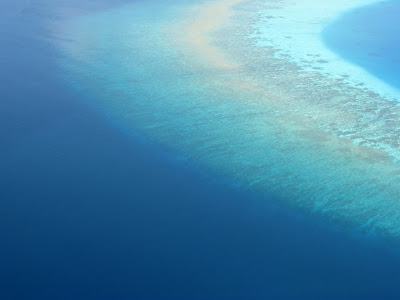 Maldives island from above