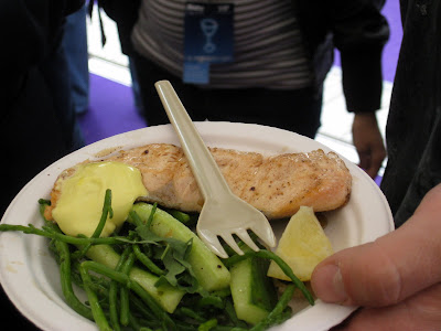 Salmon and vegetable dish at Taste of London in Regents Park