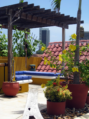 Roof deck of Casa El Carretero hotel in Cartagena