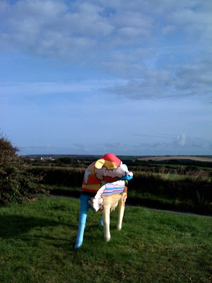 Cow sculpture at Newquay Airport in Cornwall