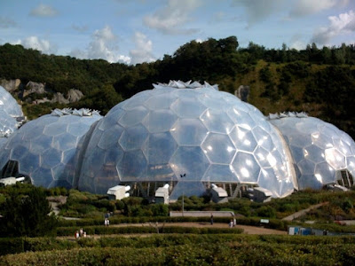 The domes of the Eden Project in Cornwall, England