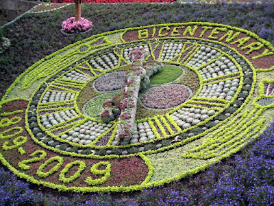Flower Clock in Princes Street Gardens in Edinburgh, Scotland