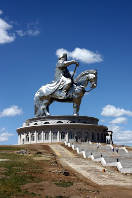 Huge statue of Genghis Khan in Terelj National Park in Mongolia