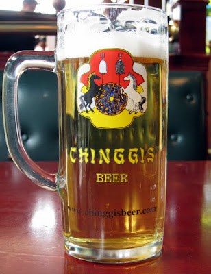 Beer at the Grand Khan Irish Pub in Ulaanbaatar Mongolia
