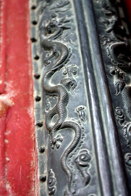 Dragon detail in the Forbidden City in Beijing China