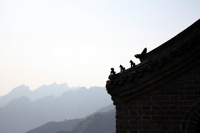 Rooftop at the Great Wall of China near Beijing