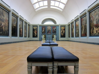 Room in the Louvre on a private tour in Paris France