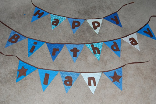 Thanks to See Mommy Sew for the fabulous idea! Ian#39;s irthday is gonna ROCK! happy birthday banner tutorial. Thanks to See Mommy Sew for the fabulous idea! Ian#39;s irthday is gonna ROCK!