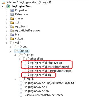 Solution Explorer after package is created