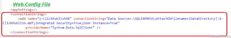 web.config connection string