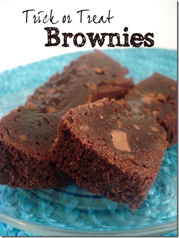 Baking with tots…trick or treat brownies