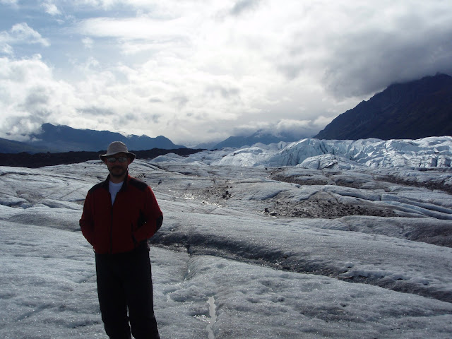 Eu no Matanuska Glaciar
