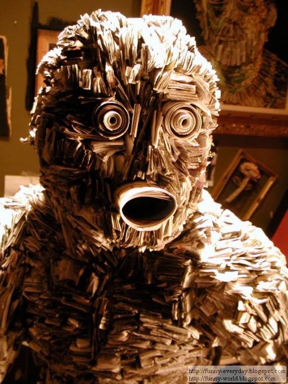 Sculptures made from Newspapers by Nick Geogiou (3)