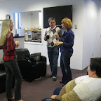 At the station with Vicki and Fred Modell and Jean Fiorito (seated)