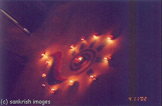 A Beautiful Rangoli...rather deepavali :)
