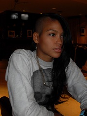Cassie shaved one side of her head picture