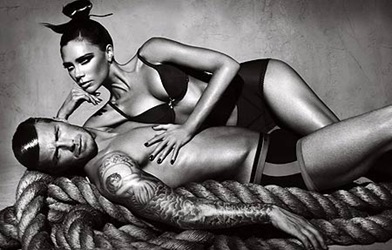 Victoria and David Beckham New Emporio Armani Underwear Campaign photo