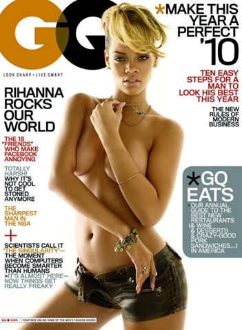 Rihanna GQ Magazine January 2010 cover photo