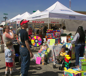 Display of craft  booths.