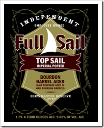 image of Top Sail "Black Gold" Imperial Porter courtesy of Full Sail Brewing