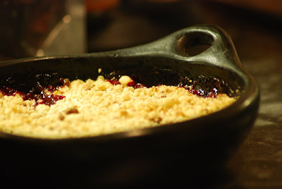 Plum and Date Crumble