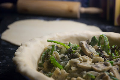Asparagus, Broccoli and Blue Cheese Pie