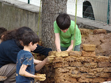 Fabrication d'une cabane à l'école de La Boissière