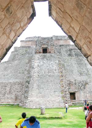 Temple of the Magician at Uxmal. 