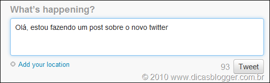 Postar um tweet post-tweets