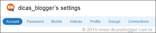 Gerenciar conta account-twitter