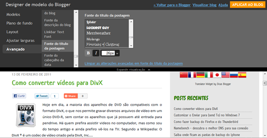 Novas fontes blogger-fonts