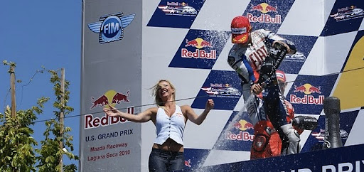 Jorge Lorenzo making it rain (Photo Credit: Cindi Servante/MotoRaceReports)