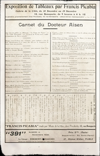 391. París: n.14, noviembre 1920. Editada por Francis Picabia. Pulse para ver la imagen completa