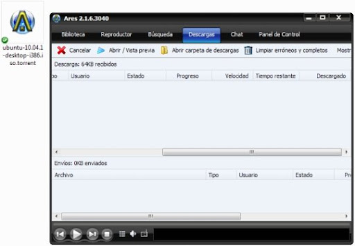 greenshot 2010 09 23 09 44 40 Cómo descargar archivos Bittorrent desde Ares
