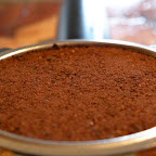 That's an almost perfectly packed double shot of Moak Espresso ... almost makes me teary eyed.  I love great espresso.