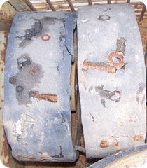 wheel with nuts and bolts in polyurethane