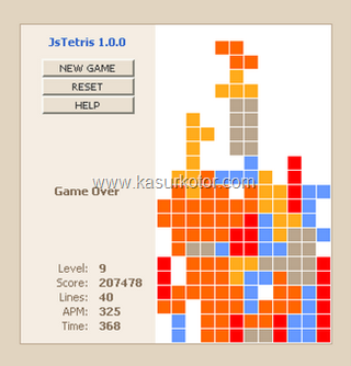 Bermain Game Tetris Online di Google Chrome
