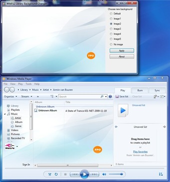 WMP12 Library backround switch