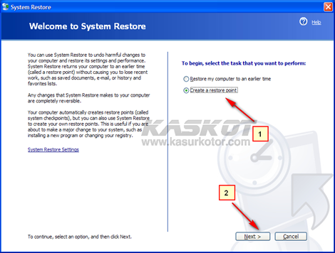 system restore