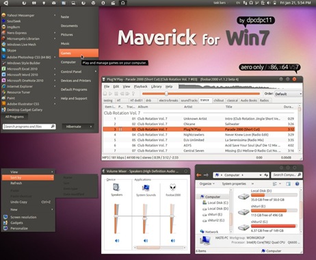 maverick windows 7 theme
