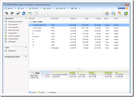 Download EASEUS Partition Master Home 8