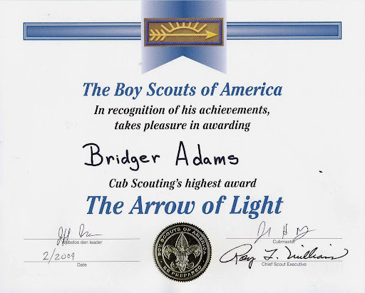 official arrow of light